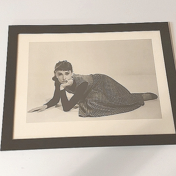 Retro Audrey Hepburn Poster in Black Frame - Picture 2 of 4